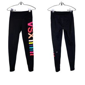VSX Victoria Secret Sport Logo Spellout Leggings XS Full Length